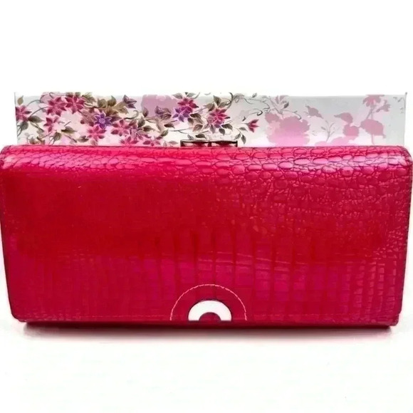 NWT Wallet Geniune Leather Crocodile gift box - Picture 1 of 5